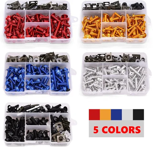 Vista 4 de TCHAU Bodywork Kits Motorcycle Fairing Screw Spring Bolts Kit Body Fastener Clips for Kawasaki Versys 1000 ZX12R ZX6R ZX636R ZX6RR ZX9R ZZR600 Parts