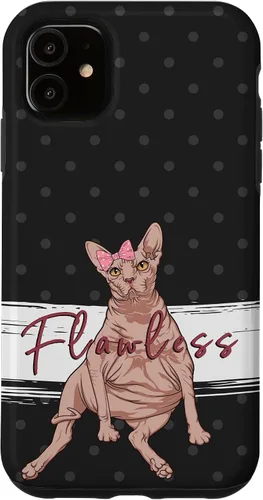 Vista 8 de Funny Sphynx Cat Flawless Naked Cat Fat Hairless Cat Case for iPhone 17