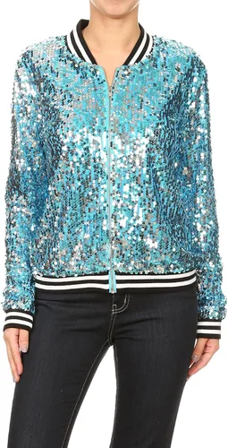 Vista 24 de Anna-Kaci - Chaqueta de manga larga con cremallera frontal y puños acanalados para mujer (personalizable)
