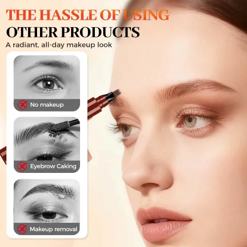 Vista 5 de Microblading Lápices de cejas para mujeres, 2026 Lápiz de cejas impermeable mejorado 3D de microblading, lápiz de cejas de punta fina para Negro