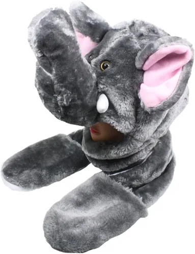 Vista 3 de Silver Fever - Gorro de felpa suave con orejeras integradas bufanda guantes