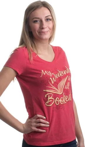 Vista 3 de My Weekend is All Booked - Camiseta con cuello en V para mujer