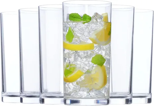 Vista 9 de Vasos de plástico reutilizables US Acrylic Classic (juego de 6) de 24 onzas, tazas de té helado de colores surtidos Vasos sin BPA, fabricados