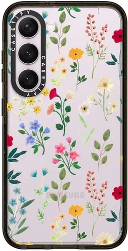 Vista 214 de CASETiFY Funda de impacto para Galaxy S22+ - Adhesivo Aries Moross, color negro transparente