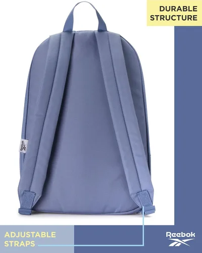 Vista 5 de Reebok Mochila Bolsa deportiva de gimnasio Rimson equipaje ligero de mano para el fin de semana Mochila casual para viajes, playa, Índigo
