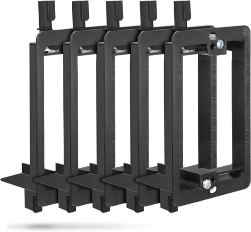 Vista 10 de Fosmon Soporte de montaje de bajo voltaje (1 banda), caja de pared de bajo voltaje, placa de pared de una sola banda para cables telefónicos, cables