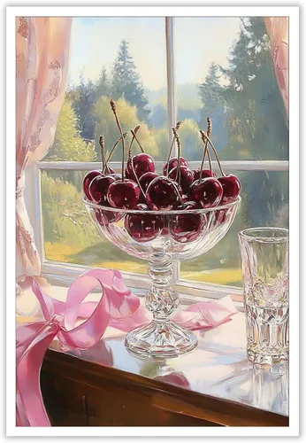 Vista 10 de Póster de lienzo de cocina azul funky para decoración de pared, pintura de acuarela pastel danés, coqueta, decoración de habitación, estética, 12 x