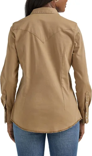 Vista 3 de Wrangler Camisa de mezclilla vintage con broches para mujer