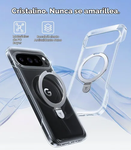 Vista 2 de TORRAS Funda delgada para Google Pixel 10 Pro XL transparente, compatible con MagSafe, marco de borde abierto, funda para teléfono para Pixel 10 Pro