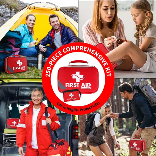 Vista 6 de Protect Life Kit de primeros auxilios para el hogar y la empresa, 250