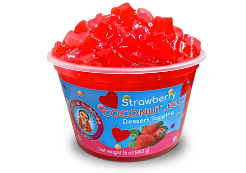 Vista 9 de Topping de postre de gelatina de coco prémium de Buddha Bubbles Boba (jalea de coco)