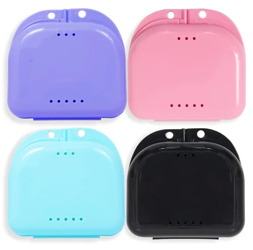 Vista 11 de Estuche retenedor – Paquete de 2 – Funda protectora bucal inodoro – Funda protectora ventilada, duradera e higiénica para llevar y proteger aparatos