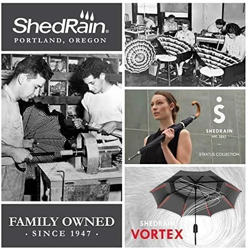 Vista 9 de ShedRain Vortex Automatic Compact Folding Windproof Travel Umbrella