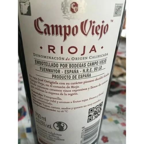 Vista 5 de Vino Tinto Campo Viejo 1,2 kg