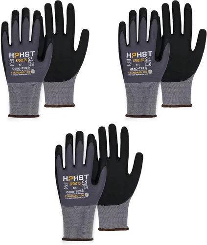 Vista 10 de Safety Work Gloves, SF001, Comfort Stretch Fit, Power Grip, Smart Touch, Durable Foam Coated, 3Pairs & 12Pairs