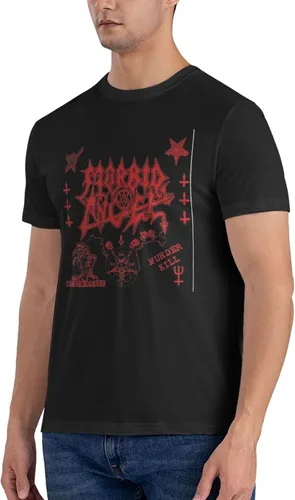 Vista 2 de Morbid Angel T Shirt Men's Summer Round Neck Trend Fashion Short Sleeve T Shirt Sports Fitness Cotton Shirt Tops