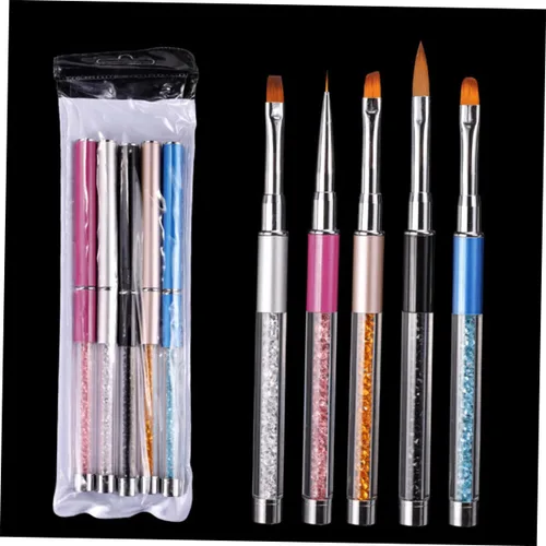 Vista 7 de EXCEART pincel de uñas acrílico Nail Liner Bolígrafos bolígrafos de pintura de uñas bolígrafos de arte de uñas bolígrafo de punteo de uñas rotulador