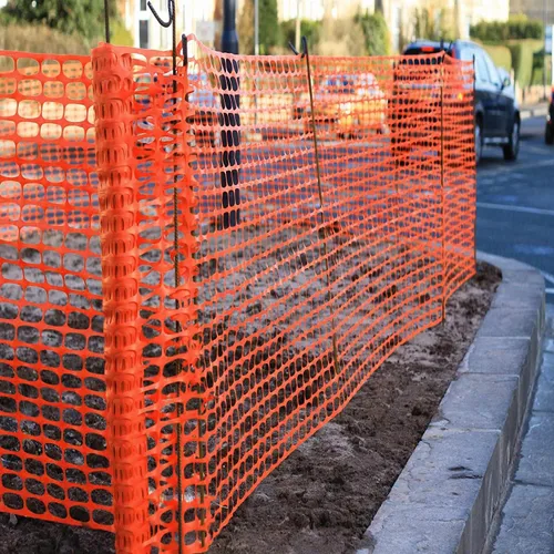 Vista 3 de Electriduct - Valla de construcción de plástico, rollo de 30.48 m, naranja, para barrera de red de seguridad contra la nieve