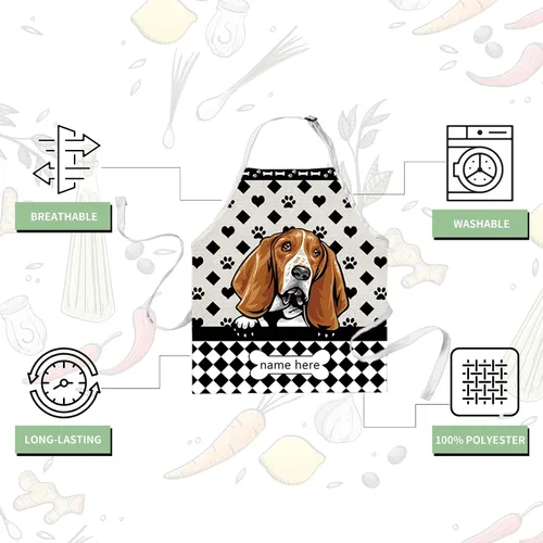 Vista 3 de Delantal de lunares para perro personalizado Lindo perro Rhodesian Ridgeback, RHODESIAN RIDGEBACK