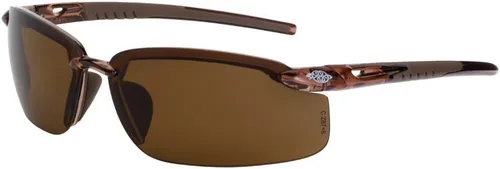 Vista 2 de Crossfire Paquete de gafas de seguridad polarizadas con lentes de espejo marrón y plateado