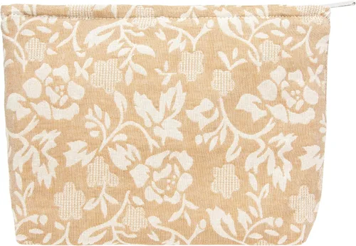 Vista 86 de Pazimiik Bolsa de maquillaje floral, grande, de algodón, con cremallera para bolsa de viaje, organizador de maquillaje de lona para mujeres