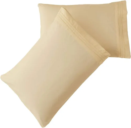 Vista 8 de SONORO KATE Juego de fundas de almohada de lujo de microfibra cepillada 1800 Bedding - antiarrugas, (beige, 2 fundas de almohada estándar)