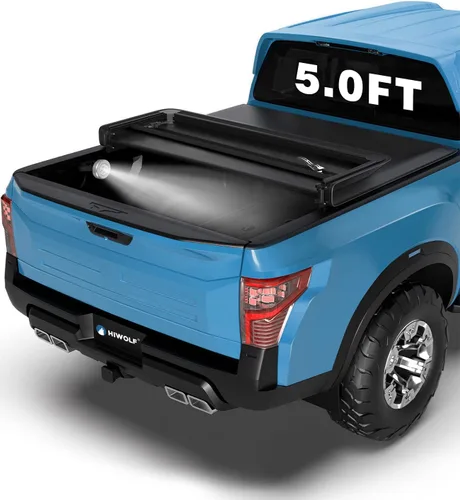 Vista 10 de Cubierta enrollable suave para cama de camioneta, compatible con Frontier 2005-2026 y Suzuki Equator 2009-2012 de 5 pies (59.5") con sistema