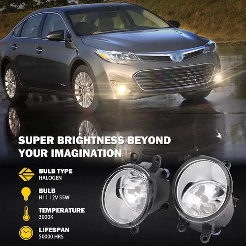 Vista 15 de Conjunto de luz antiniebla compatible con Toyota Venza Camry Corolla RAV4