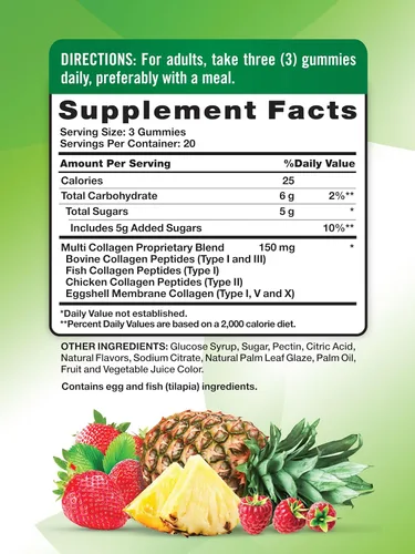 Vista 2 de Nature's Truth Multi Collagen Gummies Type I, II, III, V, X 60 Count
