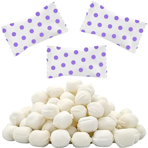 Vista 16 de 55 unidades Fruidles Baby Blue Big Dots Buttermints, caramelos de menta, menta después de la cena, caramelo de mantequilla y menta, sin grasa