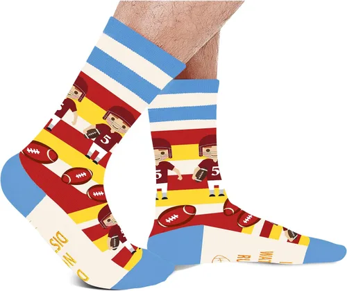 Vista 2 de AGRIMONY Calcetines divertidos para videojuegos, calcetines novedosos para hombres, mujeres, adolescentes y niños, calcetines de vestir de algodón