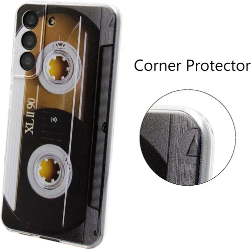 Vista 3 de Compatible con Samsung Galaxy S22 Cool Case, cinta de casete a prueba de golpes con música Cool Funda protectora para Samsung Galaxy S22