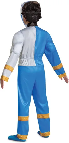 Vista 8 de Disfraz de Rangers de Dino Fury azul para niños