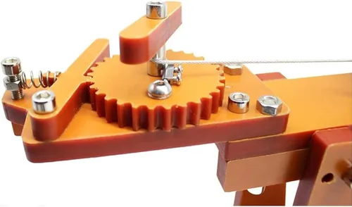 Vista 5 de Máquina de encordar raquetas de bádminton, máquina de roscar eléctrica de marco de raqueta de bricolaje, fija de 6 puntos, diseño inteligente