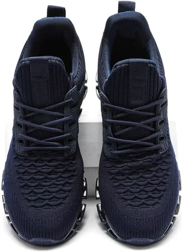 Vista 7 de Zapatos deportivos para hombre sin cordones para correr, caminar, tenis con cuchilla, informales, cómodos, antideslizantes, para el trabajo