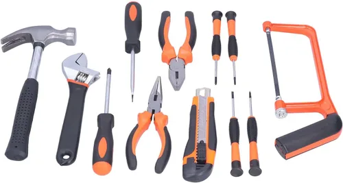 Vista 7 de FIXMAN - Kit de herramientas profesionales para el hogar, juego completo de herramientas manuales de reparación con caja de almacenamiento
