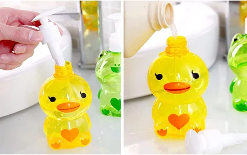 Vista 6 de Surakey Dispensador automático de jabón de 16.9 fl oz, dispensador de jabón líquido sin contacto espumoso para niños, dispensador de jabón de manos