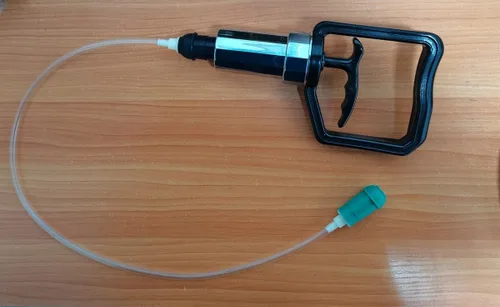 Vista 6 de Bomba de vacío manual de repuesto con tubo de manguera de extensión Bomba de mano para terapia de ventosas