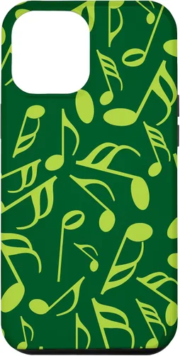 Vista 24 de Funda para iPhone 11 Pro Max con notas musicales verdes
