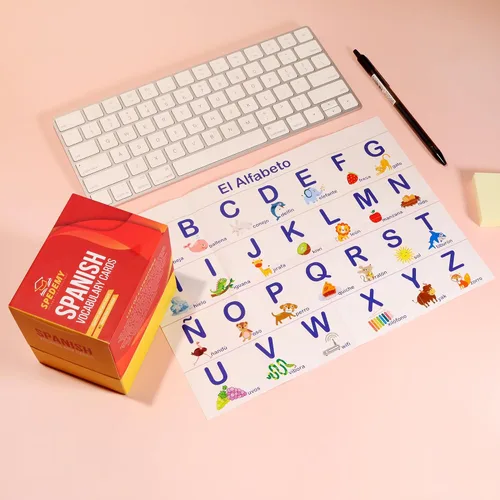 Vista 4 de Tarjetas de vocabulario en español para niños y adultos principiantes - 276 tarjetas de estudio bilingües 720 palabras con portal interactivo