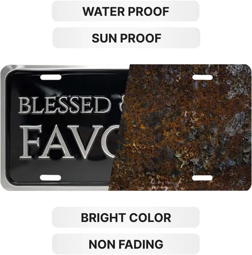 Vista 2 de Placa de matrícula religiosa Placa de matrícula universal para automóvil - Etiqueta para auto a prueba de óxido, resistente a la intemperie