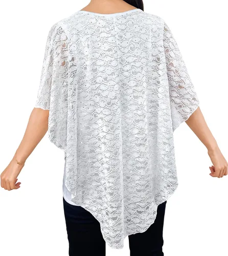 Vista 2 de Brittany Black Blusa de punto con cuello en V y manga 34 para mujer