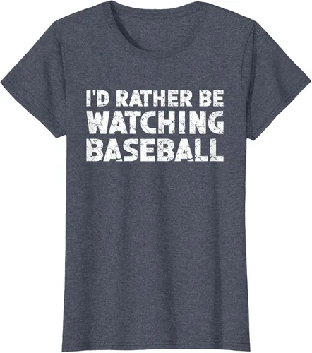 Vista 16 de Camiseta de béisbol I'd Rather Be Watching