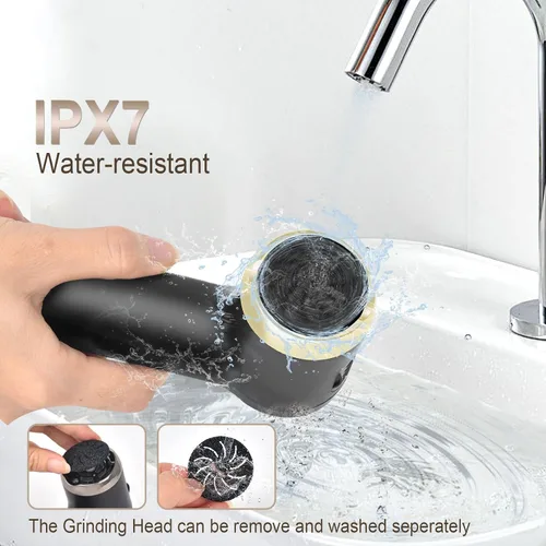 Vista 6 de LAVAED Removedor eléctrico de callos para pies, recargable, electrónico, IPX7, resistente al agua, kit de pedicura y pedicura, actualización