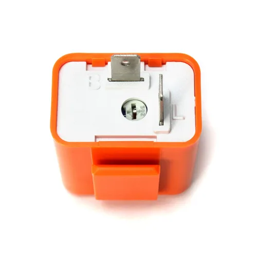 Vista 3 de QWORK Relé de intermitente electrónico de 2 pines para motocicleta, señal de giro hiperflash, señal de giro LED ajustable para motocicleta