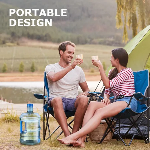 Vista 9 de SOLUSTRE Jarra de agua de 5 L, jarra de agua portátil para exteriores, cubo de agua mineral, cubo de almacenamiento de agua con asa, gran capacidad