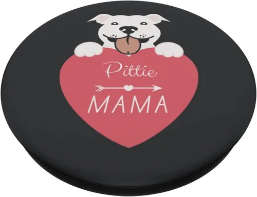 Vista 2 de Pittie Mama Regalos para mamá Pitbull, mamá Pit Bull Mom PopSockets intercambiables PopGrip