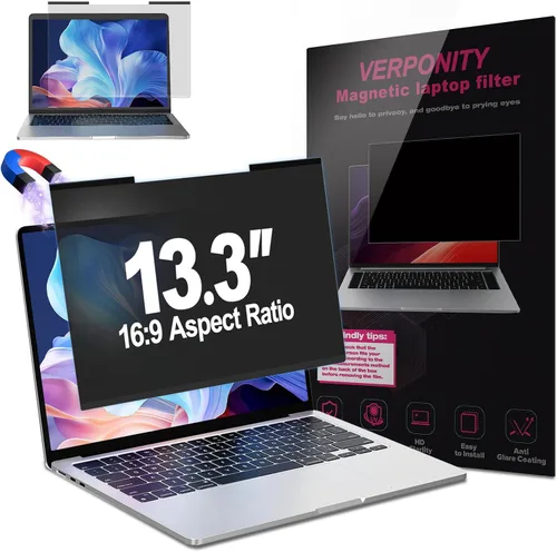Vista 13 de Paquete de 2 pantallas magnéticas de privacidad de computadora de 24 pulgadas para monitor con relación de aspecto 16:9, protector de privacidad