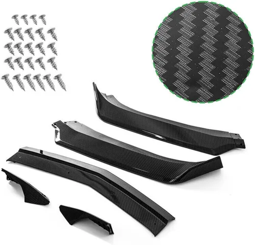 Vista 5 de Compatible con Camaro SS 2016-2024 / LS LT RS 2019-2024 de plástico ABS, 5 piezas, alerón divisor de labio de parachoques delantero
