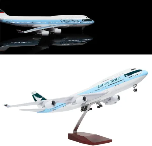 Vista 7 de Modelo a escala 1:130 de 24 horas, modelo de avión a escala 1:130, modelo de avión, estatua de avión, modelo de avión fundido a troquel con luz LED